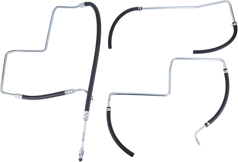 Slakerbe 3PCS Power Steering Pressure Hose Line Assembly Compatible with Rainier CXL 2004-2007 for Trailblazer LT LS LTZ EXT Envoy XL 2002-2009, 15194364 92222 92378 365451 365607 365781 92081 - Image 2
